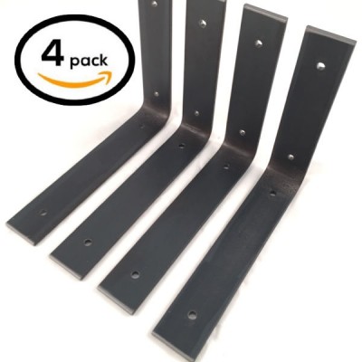 4 Pack - 8"x6" Shelf Brackets Angle Metal Shelve Bracket Modern Industrial Iron   351835830737